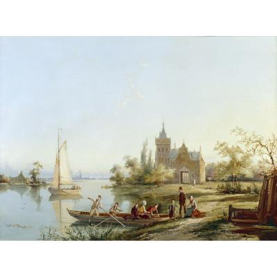 William Raymond Dommerson – A Boating Scene